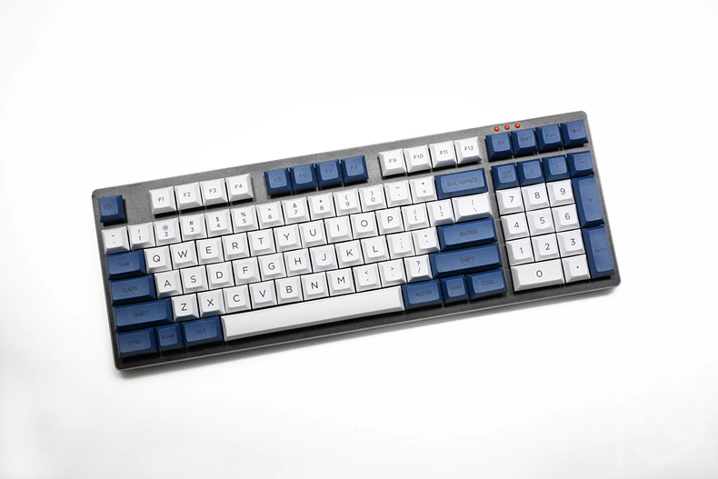  dsa white blue colorway Dye Sub Keycap Set PBT plastic for keyboard gh60 xd60 xd84 cospad tada68 rs