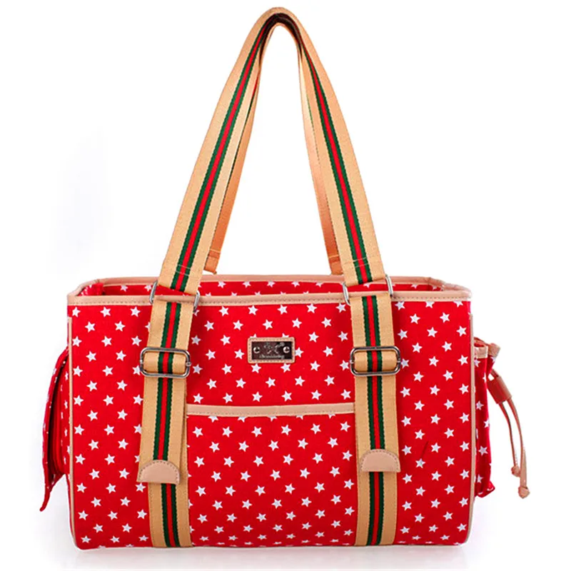 Portable Pet Carriers Small Dog Bag Pack Cute Red Dot Slings Cat