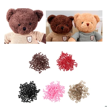 

100Pcs Plastic Safety Triangle Velvet Noses For Animal Puppet Teddy Bear Doll