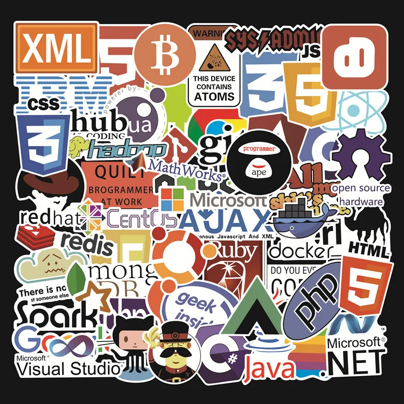 50 шт. Интернет Java JS phr html облачный Docker Биткойн язык программирования приложение