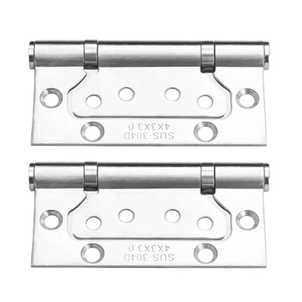 4 inch 2.5 Exquisitely Designed Durable Stainless Steel Free Slot Bearing Thickened 2PCS Mute Sub-door Hinge 100