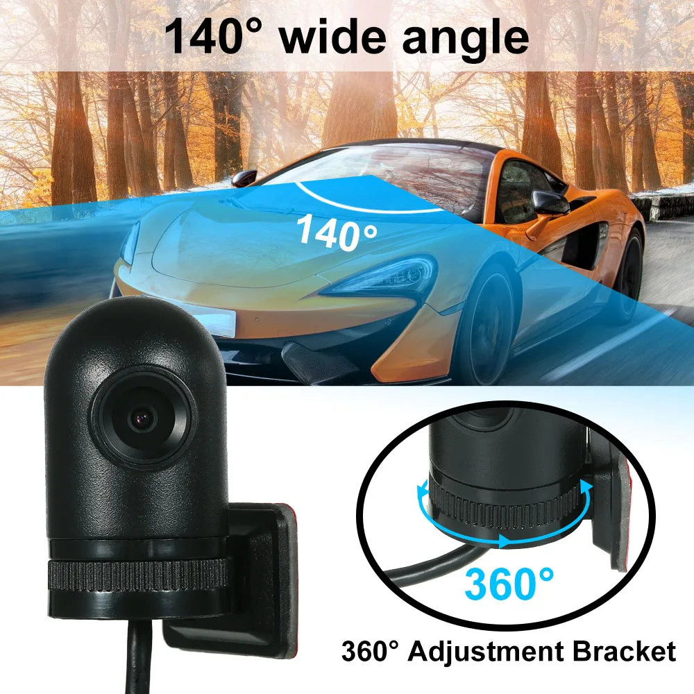 140 градусов широкоугольная HD 720P USB DVR Передняя камера для записи видео с