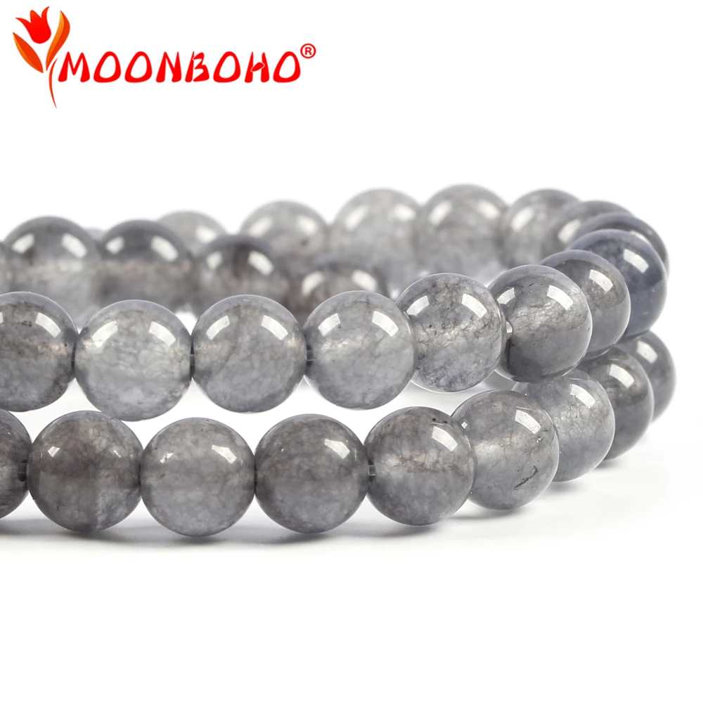 

Grey Natural Stone Beads Diy Accessories For Jewelry Making Bracelet 4 6 8 10mm Round Beads Carnelian Charms Loose Beads