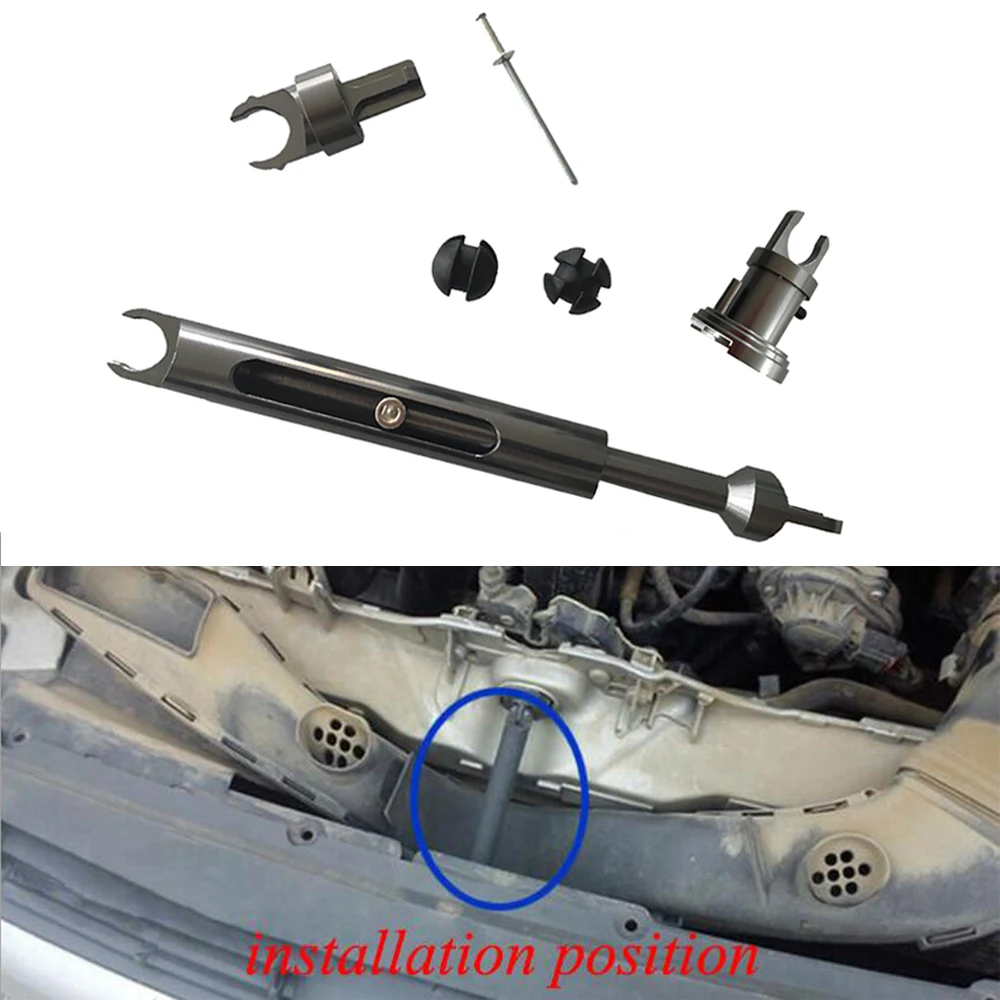 alloy release lock tie rod repair kit hood lock latch front