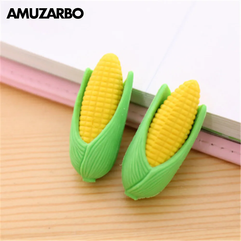 

Cartoon corn modeling rubber creative Kawai fruit shape children learning stationery school supplies office supplies