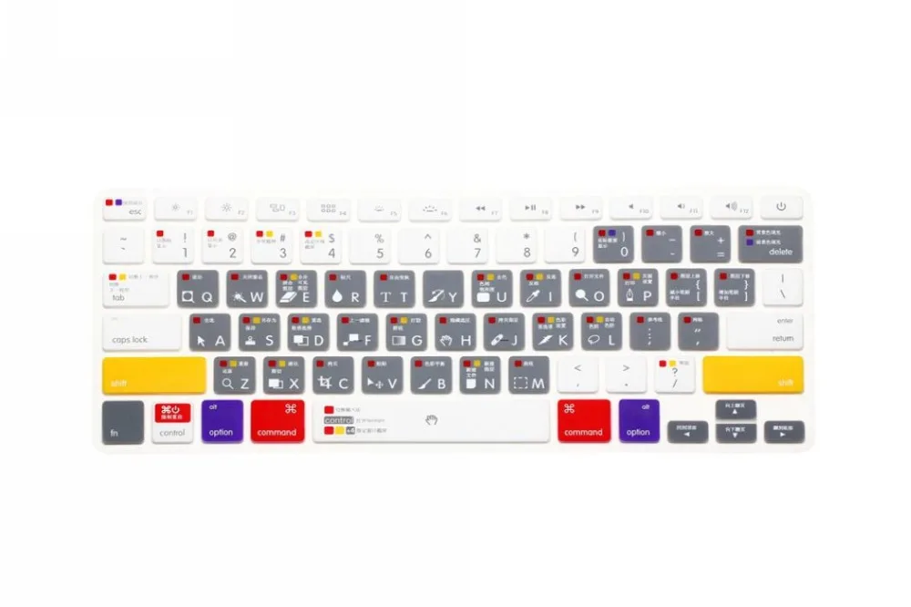 2015 New Unique Photoshop Functions Silicone Keyboard