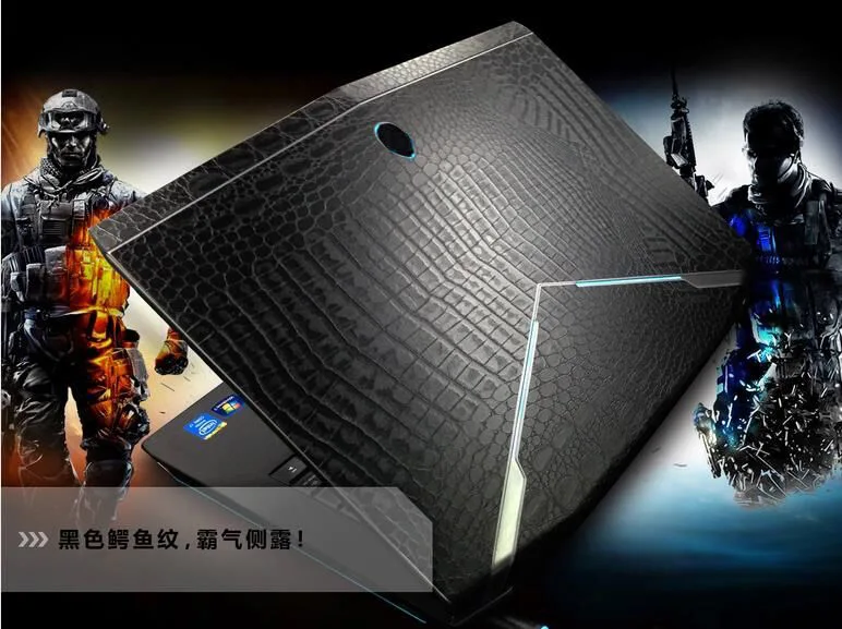 Защитная наклейка для ноутбука из углеродного волокна и кожи подходит Alienware 14 M14X