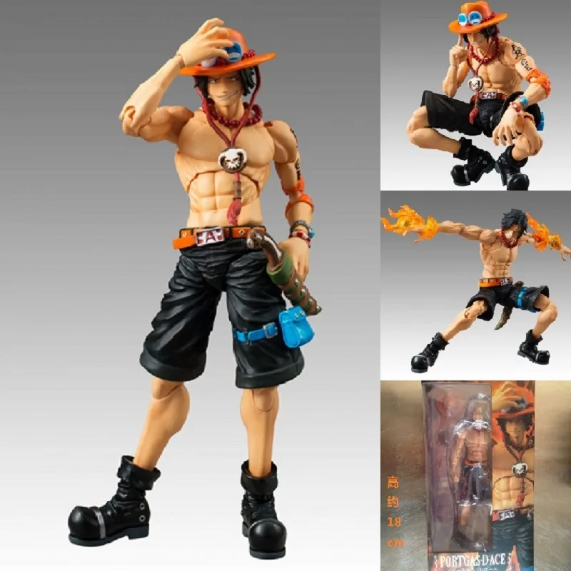 

Anime One Piece 18cm BJD ACE PVC Action Figure Collection Model Toys