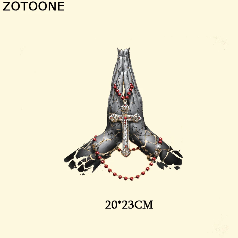 

ZOTOONE Punk Skull Patch Iron on Transfer Embroidery Cross Patches for Clothes Decoration Heat Press Transfers Appliques DIY C
