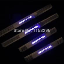 stainless steel LED scuff plate door sill covers for Mercedes AMG W210 W202 W219 W211 E and C-class car styling auto accessories