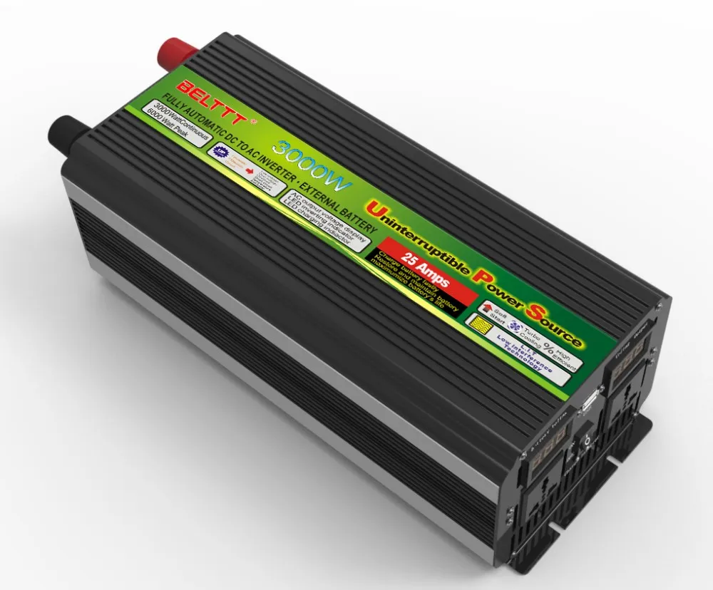 1 год гарантии DC12V для AC220V 3000 W инвертор для солнечной батареи с зарядным устройством и зарядным устройством UPS от китайского производителя