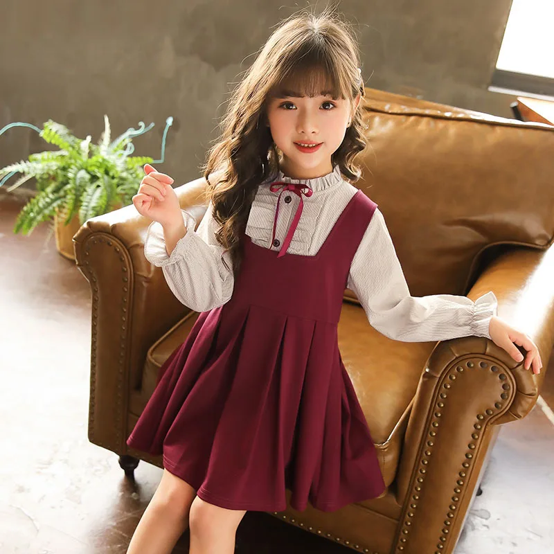 

2019 Spring Girls Suits Autumn Girl Dress Baby Two-piece Set Girls Clothes Toddler Shirt and Sundress Fashion Children Set,#3744