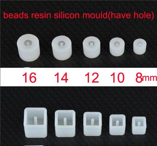 XCDIY (8-16mm) Silicone Mold for square ball beads with hole Resin Mould handmade tool DIY Craft epoxy resin molds | Украшения и
