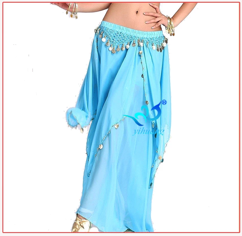 Оптом юбки, костюмы для танца живота Индийский Танцор платье наряды Болливуда Хэллоуин производительность эластичный пояс шифон