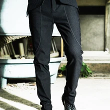 Весенне-осенние трендовые европейские и американские шаровары, Мужские штаны для отдыха, Молодежные корейские жаккардовые костюмы