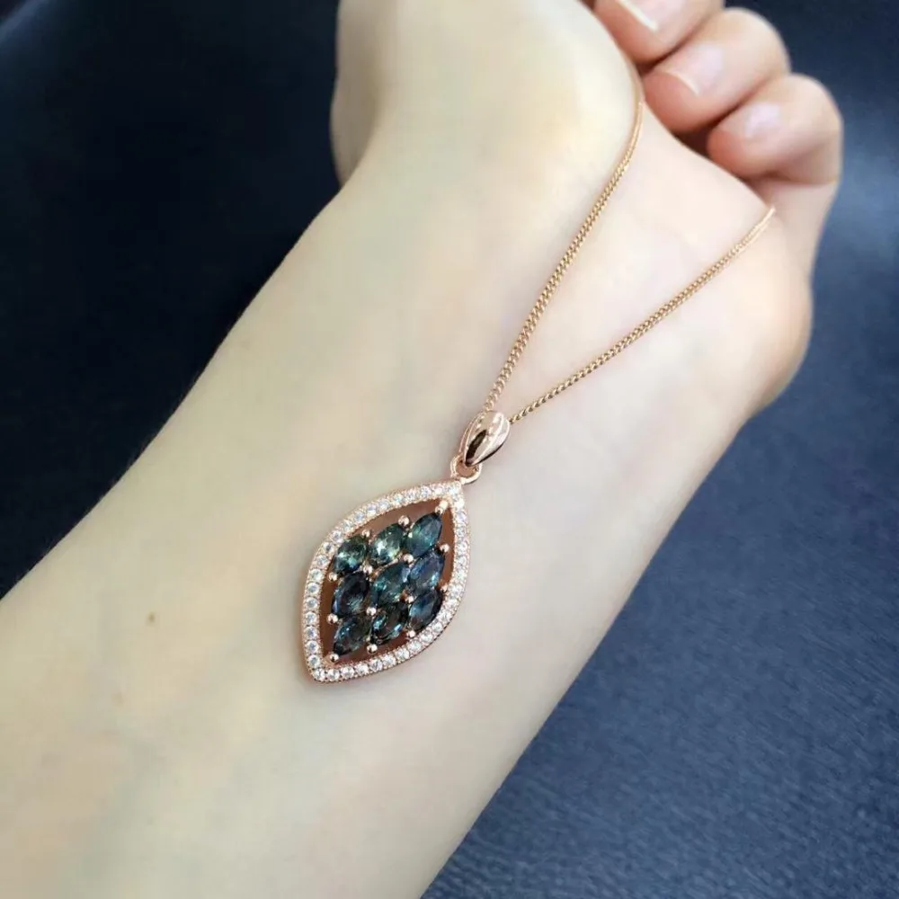 

2017 Collares Qi Xuan_Natural Dark Blue Fashion Pendant Necklace_Real Necklace_Quality Guaranteed_Manufacturer Directly Sales