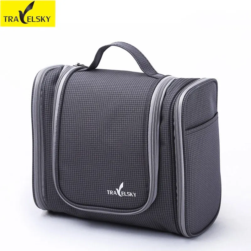 Travelsky النساء السفر المنظم سعة كبيرة التجميل حقيبة للماء المكياج حقيبة الرجال الحمام أدوات الزينة شنقا أكياس تخزين