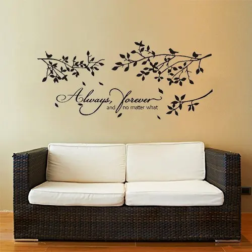 Wall Stickers custom color family always forever vinyl decal Nursery removable 