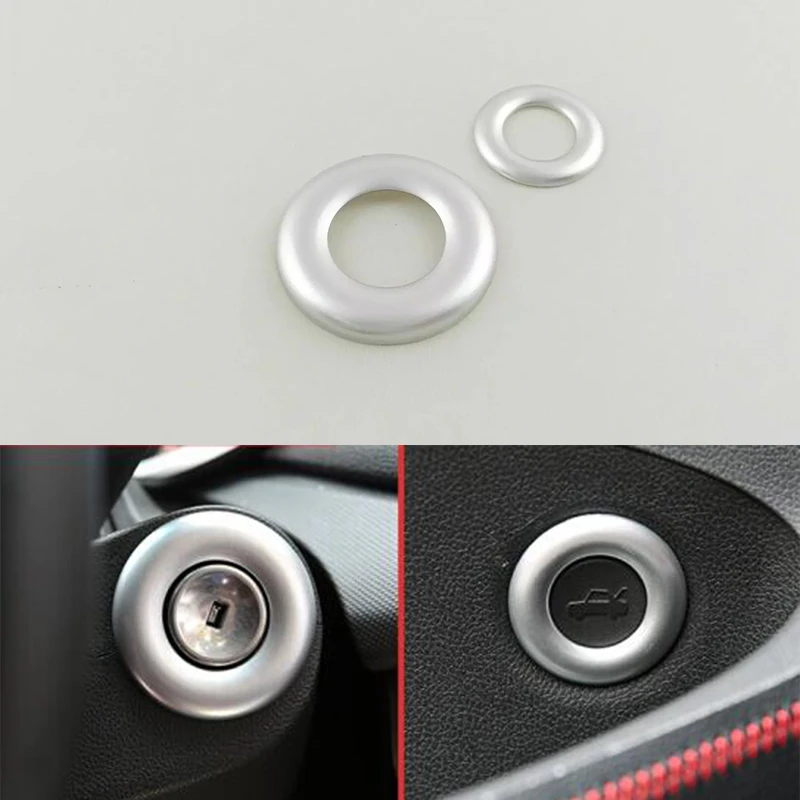

For Chevrolet CAVALIER 2017 2018 2019 accessories ABS Chrome Car cigarette Lighter Rear Spare box button Switch ring Cover Trim