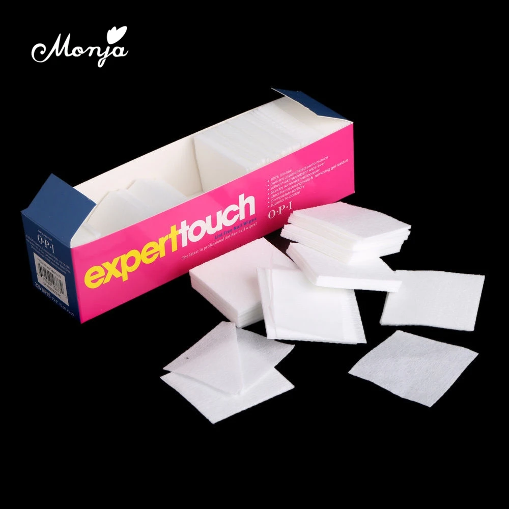 

Monja 325pcs/pack 5*5cm Nail Art Polish UV Gel Remove Wipes Paper Lint Free Removal Wraps Cleaning Cotton Pads Manicure Tools