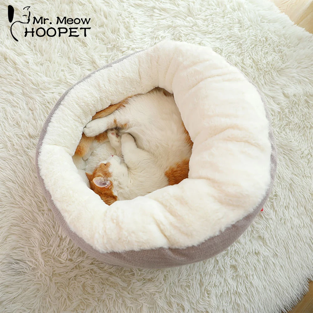Hoopet Кошка Кровать дом корзина для кошек Собака Зимняя кровать Теплый Щенок