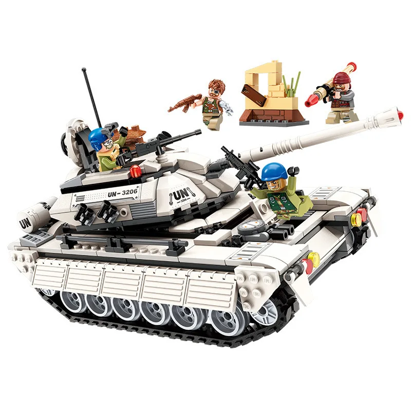 

Assembling Building Block Thunderbolt Mission 3206 Tank Corps Hit Out Military Series Children Alpinia Oxyphylla Assemble Toys