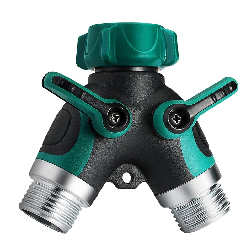 Earth Star Garden Water Hose Splitter Connector Valve Faucet To Hose