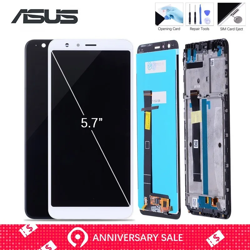 

Original 5.7" IPS Display For Asus Zenfone Max Plus M1 ZB570TL LCD Touch Screen X018DC Digitizer with Frame Display