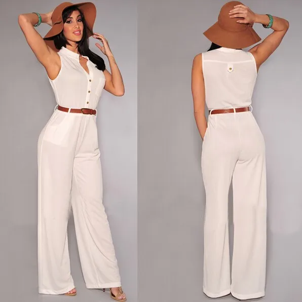 2015 Summer new Jumpsuits Women Sexy club Long maxi Jumpsuit Solid