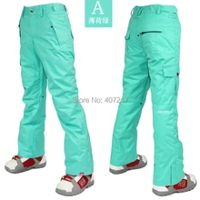 Женские лыжные штаны мятно-зеленые женские штаны для катания на коньках спортивные штаны для улицы водонепроницаемые 10K дышащие Теплые