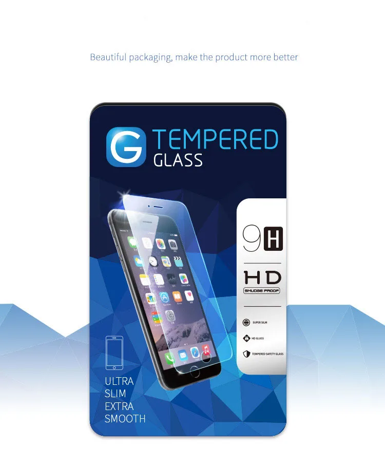 200pcs NEW glass screen protector paper packaging box tempered glass