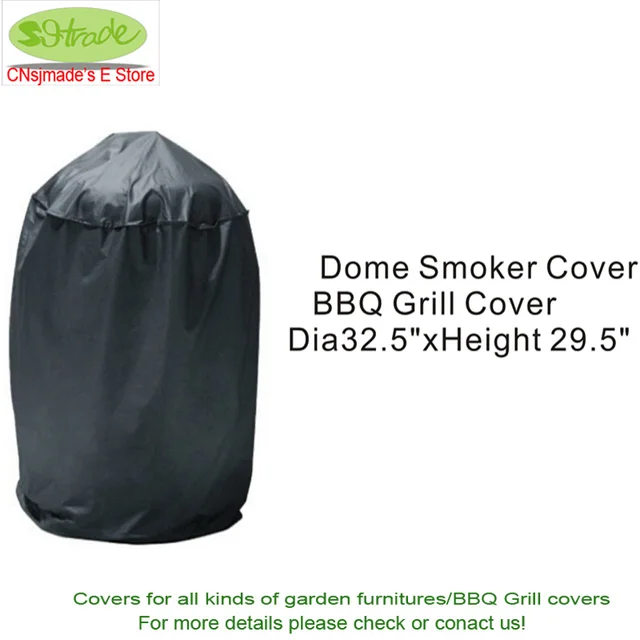 Free shipping Dome smoker cover, BBQ covers 32.5"x29.5" ,BBQ grill protective cover,in Covers