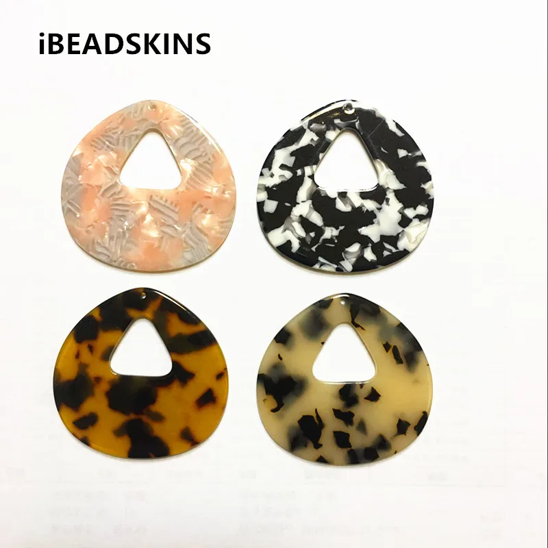

New arrival! Newest 47x47mm 30pcs/lot drop shape acetic acid beads charms for Jewelry making(As shown)
