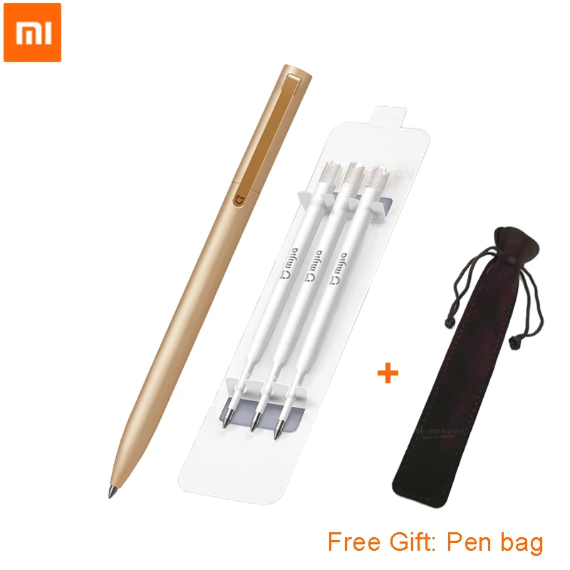 

Original Xiaomi Metal Sign Pen with Original Mijia Refill Black Ink PREMEC Switzerland Mikuni Ink
