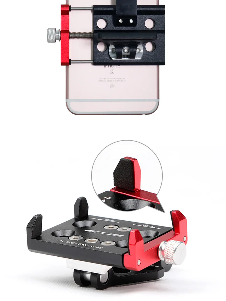 GUB сплав анодированный велосипедный шток установить мобильный телефон крепление Спортивная камера держатель фара фонарь кронштейн 50-100 мм отрегулировать