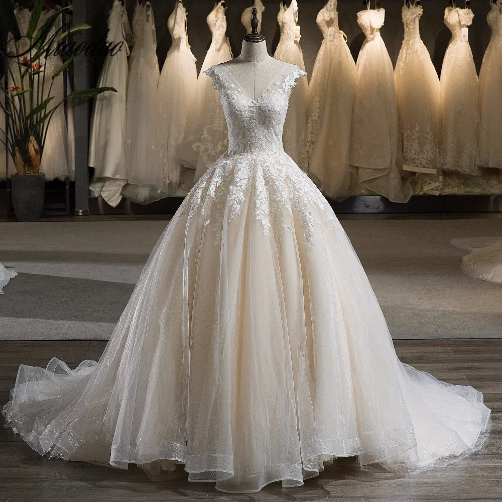 champagne ball gown