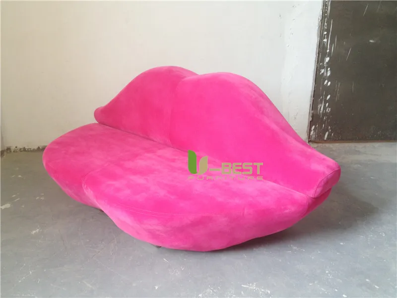 Pink Lip Sofa fabric sofa (2)