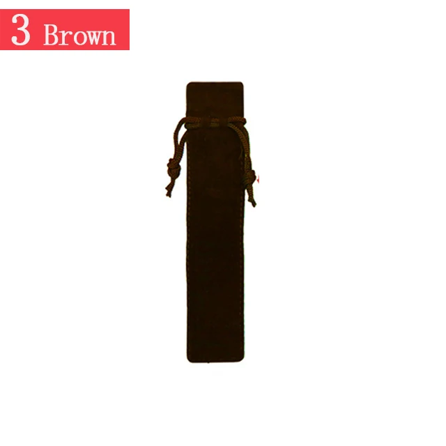 Brown 5 PCS 5 шт./партия, фланелевый пенал для карандашей ручек на шнурке, сумка для хрустальных ромбовидных роликов, канцелярские принадлежности, сумка для офиса, школьные принадлежности - Цвет: Brown 5 PCS