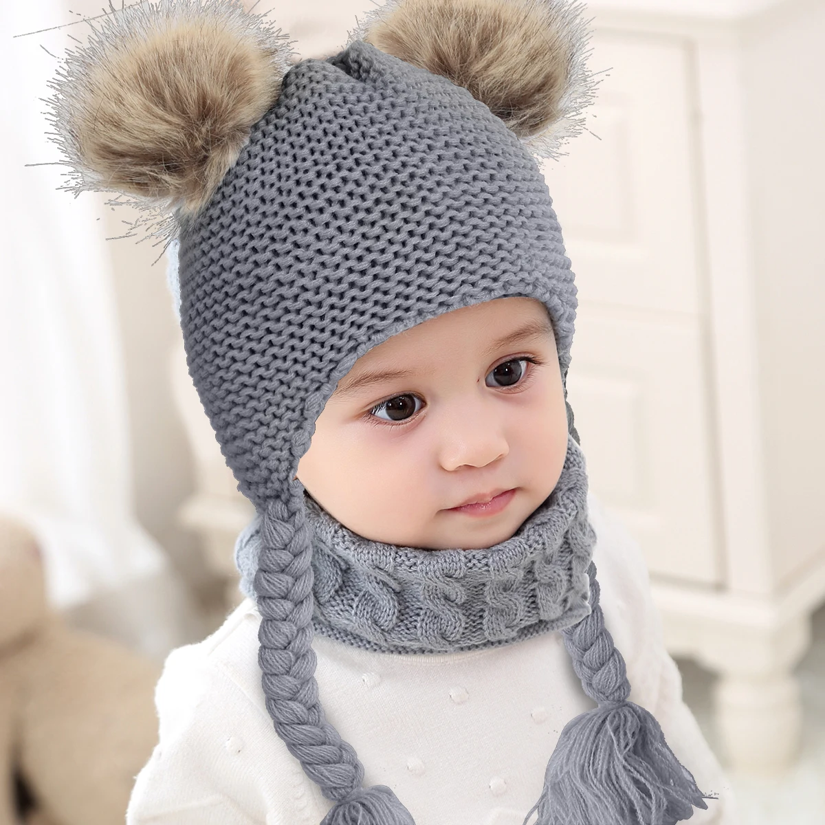 

Puseky 1Size Baby Hats 1-5 Years Boys Girls Hats Kids Winter Hats Bonnet Enfant Hat For Children Baby Muts