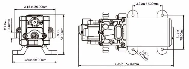 SEAFLO воды топливоперекачивающий насос 24 В самовсасывающие 100PSI 5LPM Автоматическая диафрагма насос морской РВ Электрический водяной насос