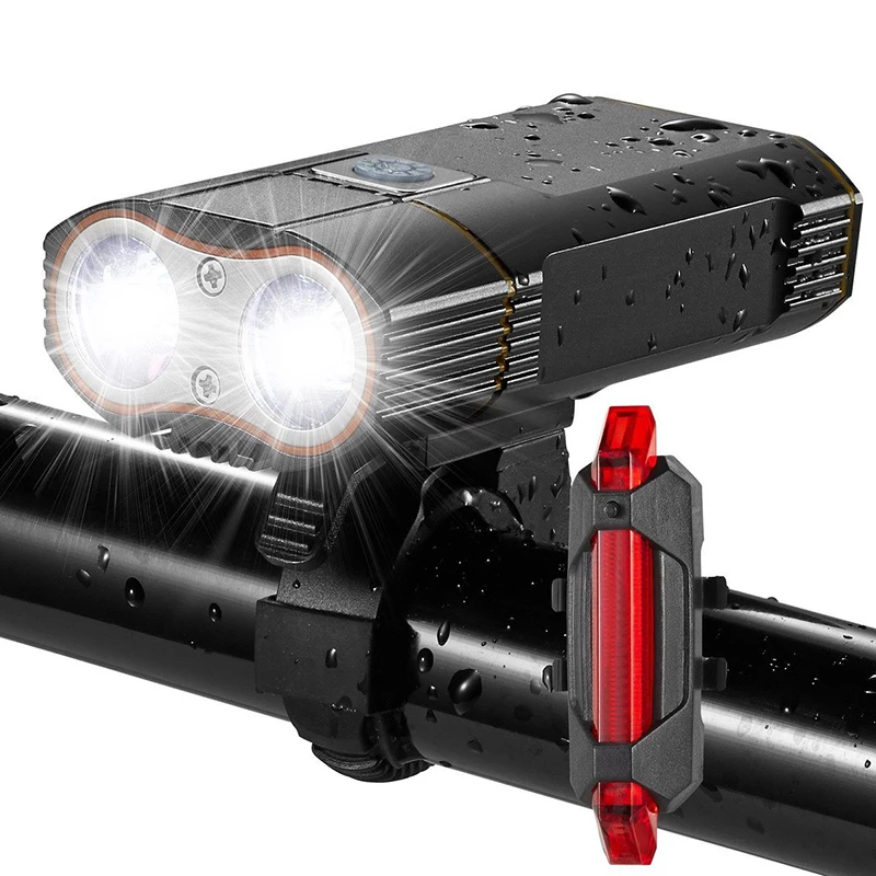 

Waterpoof Bike Accessories Bicycle Front Light Headlamp Night Safety Riding Cycling Warning Lamp MTB Mountain Bike Headlight