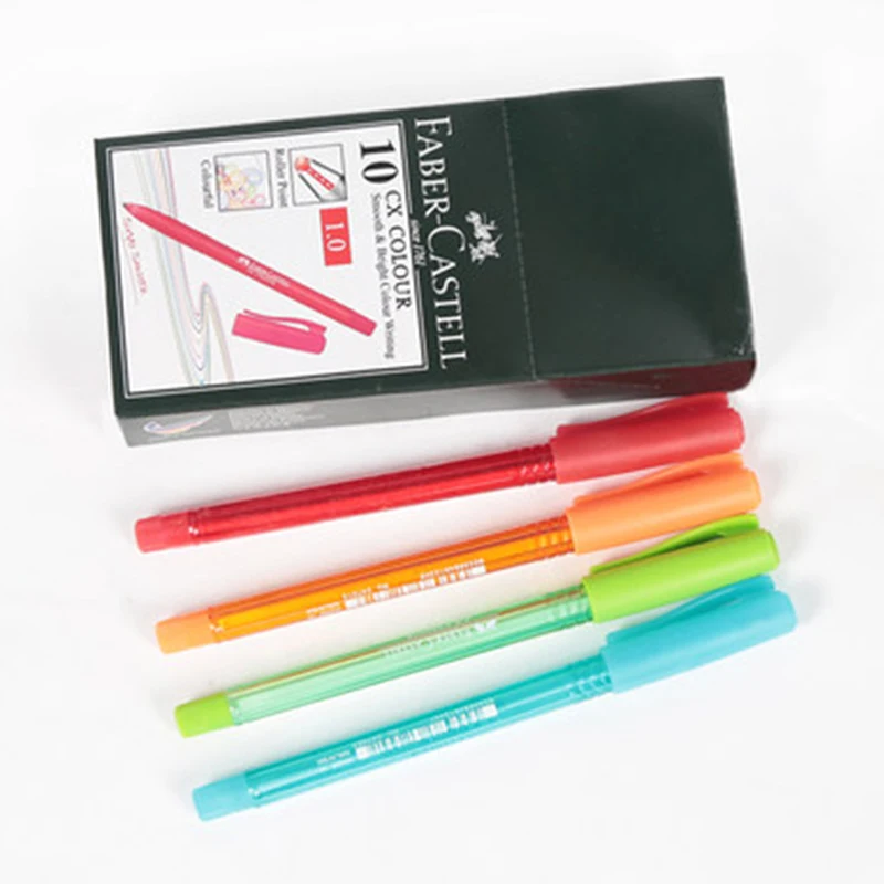 10 шт., Шариковая гелевая ручка 2470 мм, 1,0 мм, 9 цветов на выбор, офисные и школьные принадлежности
