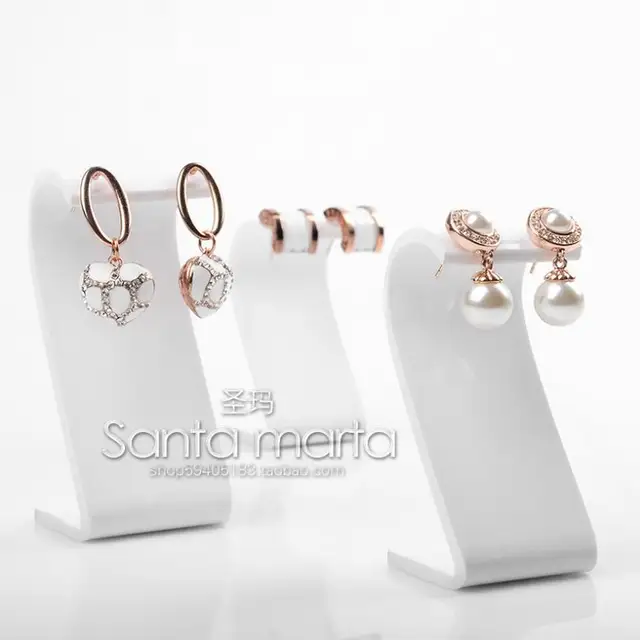 Lot Of 3 Acrylic Earring Display Holder Set Stud Lot Of 3 Acrylic Earring Display Holder Set Stud Stand Earrings Bust Showcase