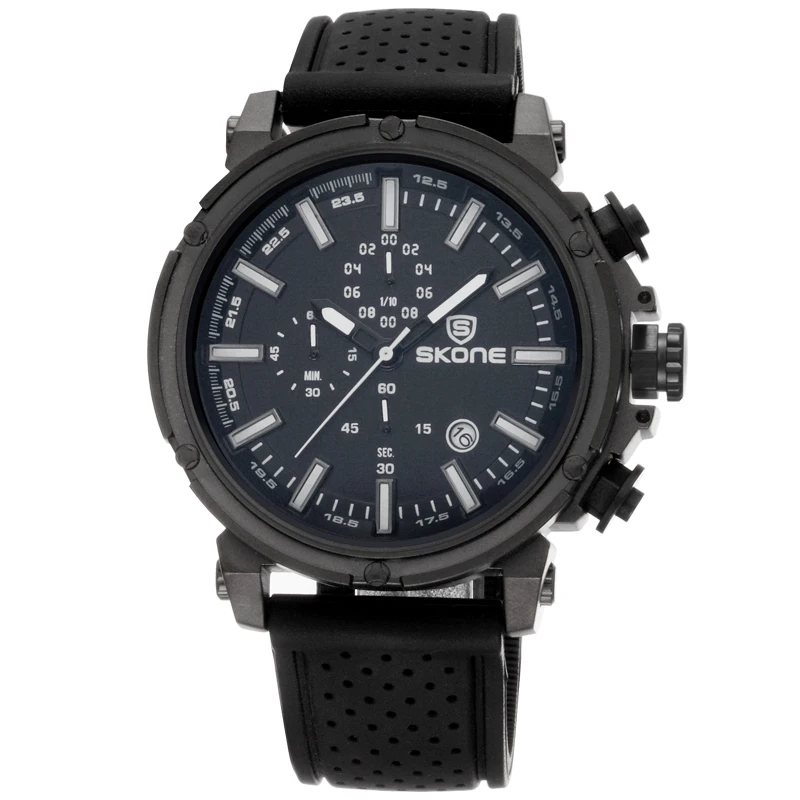 Reloj Hombre 2019 SKONE Fashion Chronograph Sport Mens Watches Top Brand Luxury Military Quartz Wat