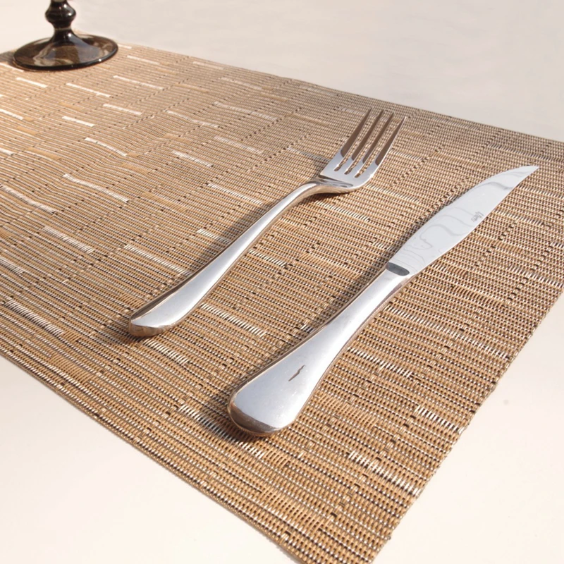 

4pcs/Set Dinner Placemat Minimalist Table Mat Bowl Pad Coasters Waterproof Table Cloth Slip-resistant Pad Home Decor 45x30cm