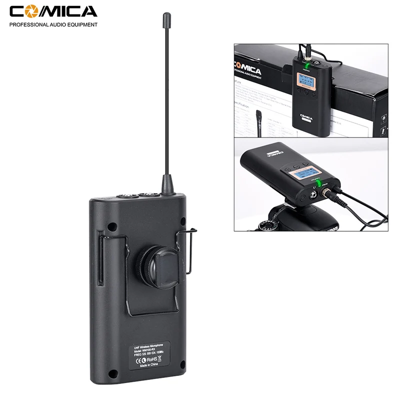 Comica CVM-WM100 H UHF 48 قنوات اللاسلكية يده ميكروفون نظام كيت لكانون نيكون كاميرات DSLR و الهواتف الذكية الخ