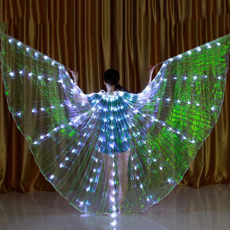 

Dance LED Wings Light Up Halloween Costumes Stage Performance Clothing for Adult MYDING