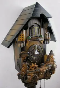 European style wall clock pure real wood carving the cuckoo clock mute creative wall clock European style wall clock pure real wood carving the cuckoo clock mute creative wall clock