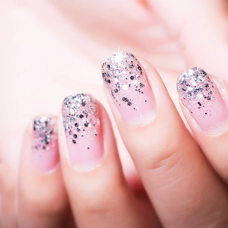 12 шт./Набор DIY Nail Art Блеск украшения ломтик красочные жемчужные кристаллические