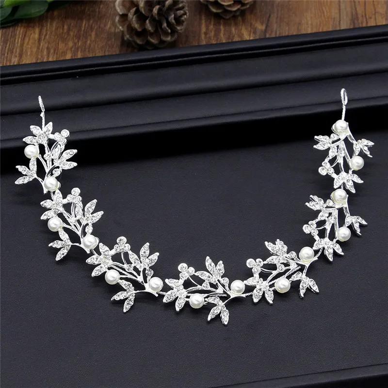 Leaf Women Wedding Headband Tiara Headpiece for Bride Bridesmaid